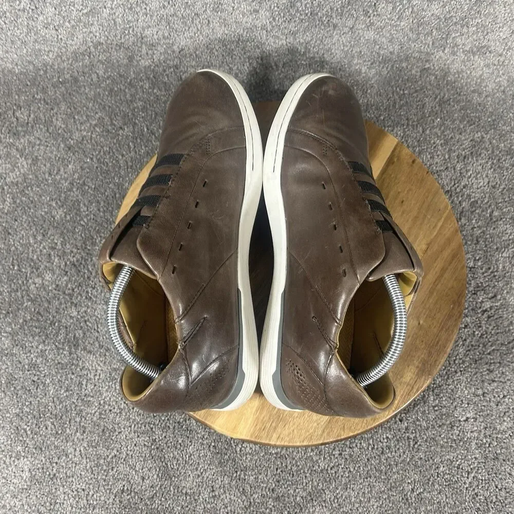 Kizik New York Mens Size 10 W Brown Leather Hands Free Slip On Casual Shoes Used